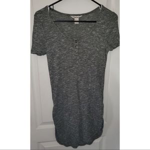 Long grey shirt with side slits